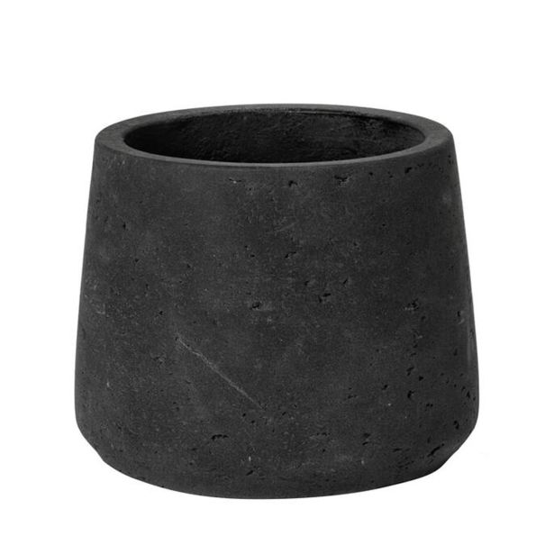 OKRASNI ZUNANJI LONEC POTTERY POTS PATT XXXL FI 34 CM PRANO ČRN