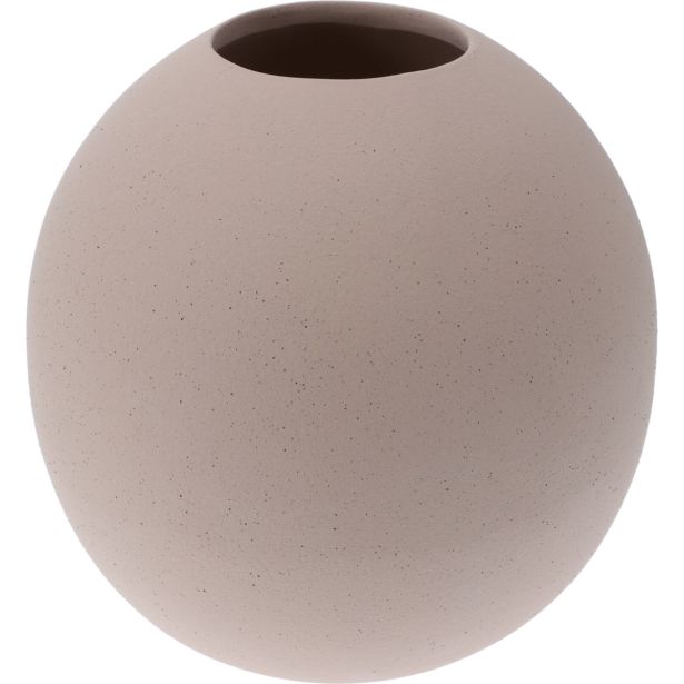 VAZA EH OKROGLA, BEŽ BARVE, MAT 14X14X14 CM