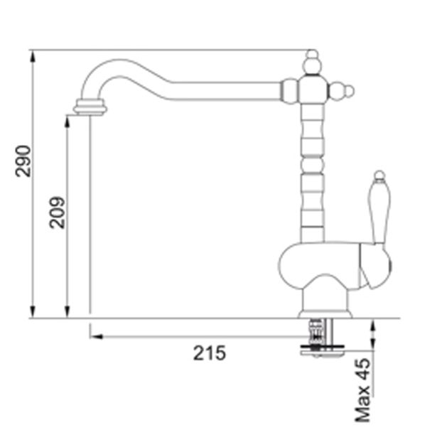 PIPA KUHINJSKA FRANKE OLD ENGLAND KROM/GRAFIT