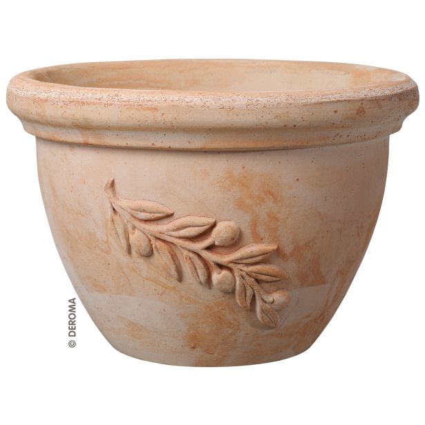 GLINENI ZUNANJI LONEC DEROMA OLIVE SKLEDA TERRACOTTA 18CM