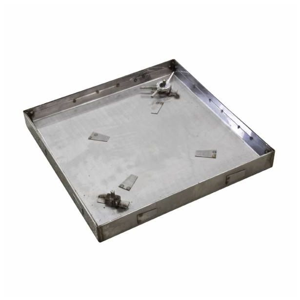 OLJNI POKROV KOŽELJ 600 X 600 INOX S POLNIM DNOM