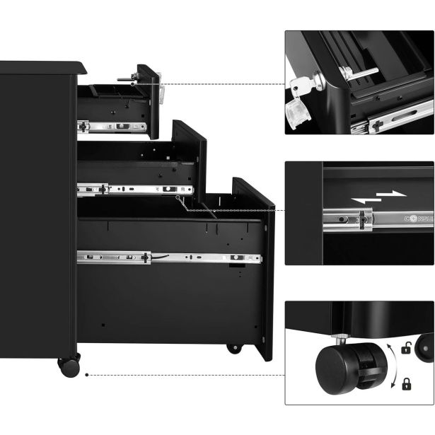 OMARICA SONGMICS PISARNIŠKA NA KOLESIH OFC030B01