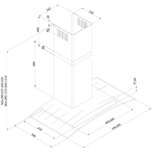 STENSKA KUHINJSKA NAPA SICCABO OMEGA 90 S DX A