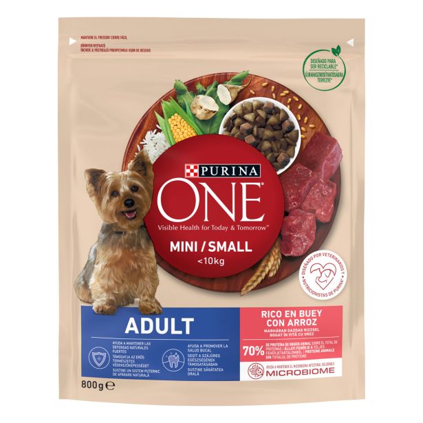 SUHA HRANA ZA PSA PURINA ONE ADULT, GOVEDINA IN RIŽ 800 G