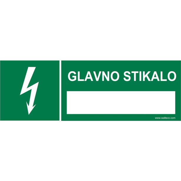 OPOZORILNI ZNAK WALTECO GLAVNO STIKALO