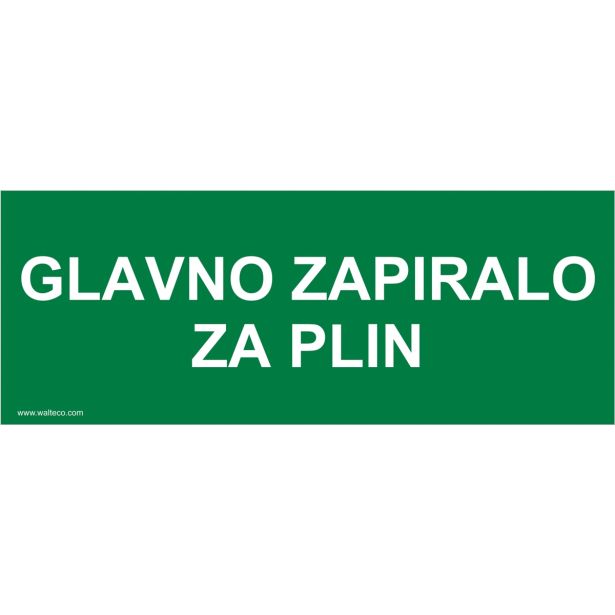 OPOZORILNI ZNAK WALTECO GLAVNO ZAPIRALO ZA PLIN