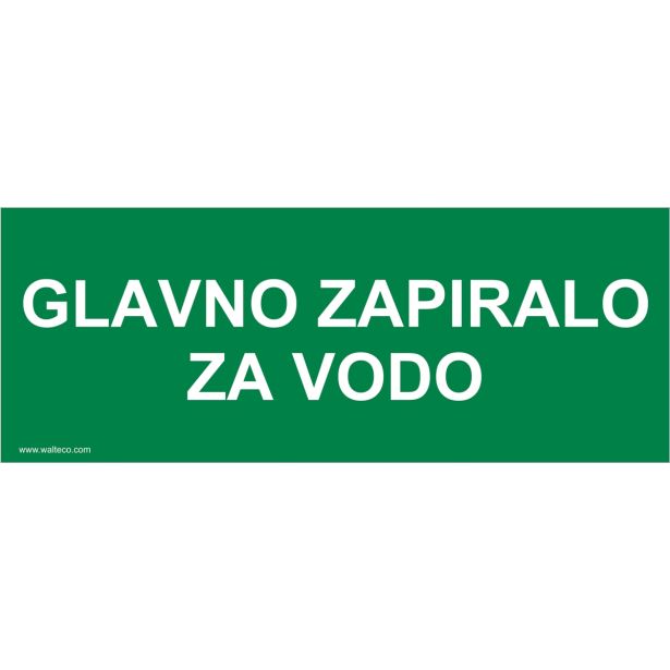 OPOZORILNI ZNAK WALTECO GLAVNO ZAPIRALO ZA VODO