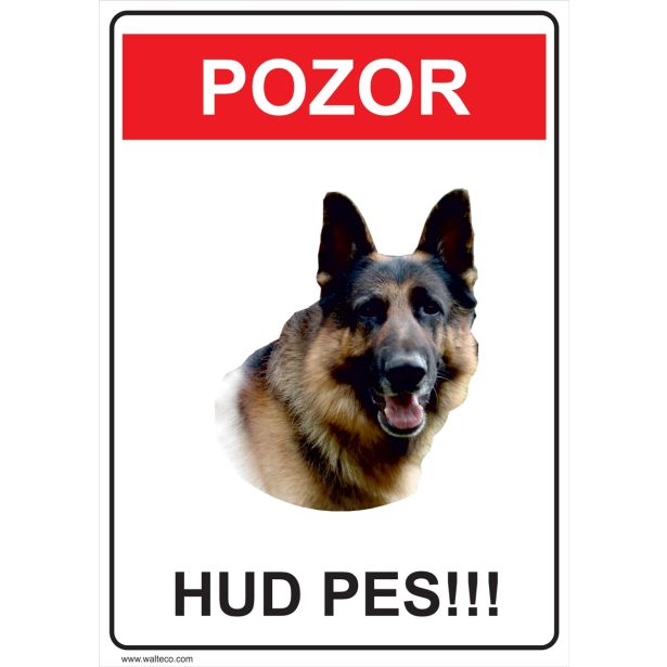 OPOZORILNI ZNAK WALTECO POZOR HUD PES