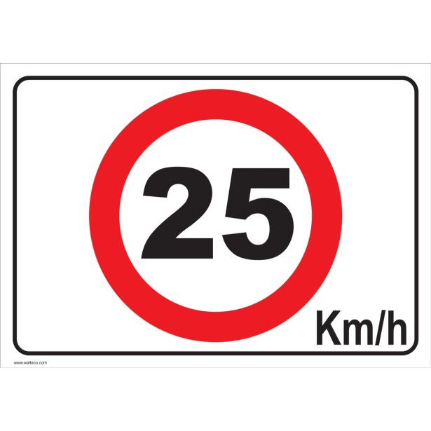 OPOZORILNI ZNAK WALTECO TABLICA HITROSTI OMEJITEV HITROSTI 25 KM/H