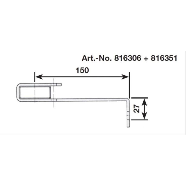 OPREMA IN DELI ZA LESTEV KRAUSE STABILO STENSKI NOSILEC JEKLEN POCINKAN 150 MM