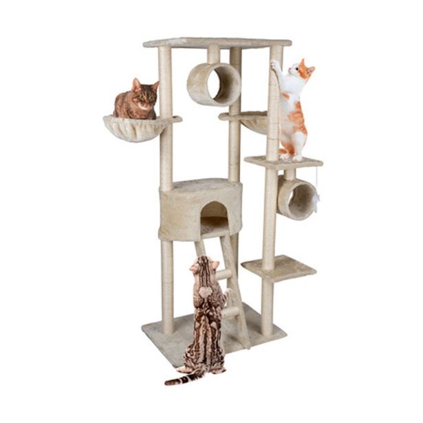 OPREMA ZA MAČKE PET TOYS DREVO IN PRASKALNIK BEŽ