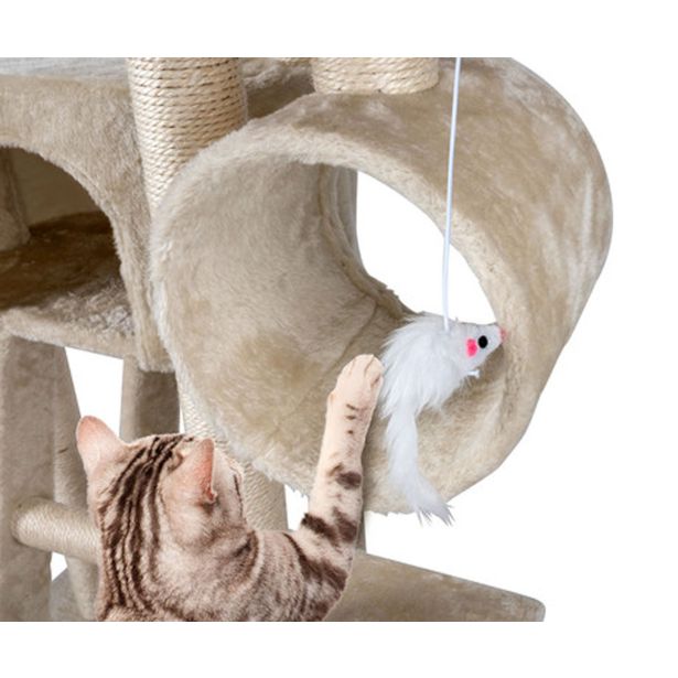 OPREMA ZA MAČKE PET TOYS DREVO IN PRASKALNIK BEŽ