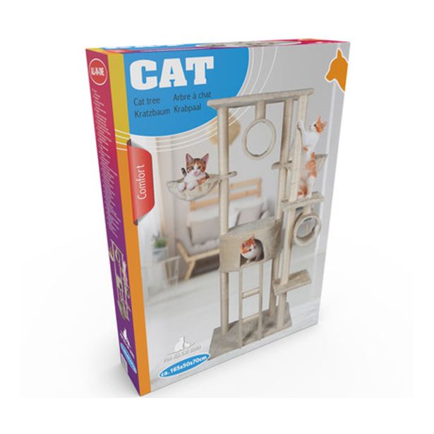 OPREMA ZA MAČKE PET TOYS DREVO IN PRASKALNIK BEŽ