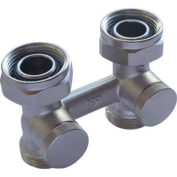 OPREMA ZA RADIATOR HERZ PRIKLJUČEK DVOJNI RAVNI ZA DVOCEVNI SISTEM G 3/4