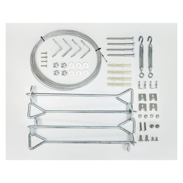 DODATNA PROTI VETRNA ZAŠČITA S SIDRANJEM PALRAM ZA RASTLINJAK