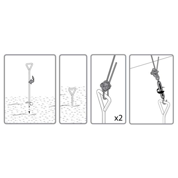 DODATNA PROTI VETRNA ZAŠČITA S SIDRANJEM PALRAM ZA RASTLINJAK