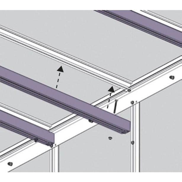 OPREMA ZA RASTLINJAK VITAVIA KOMPLET VITAVIA 7000, ČRN ZA OJAČITEV STREHE