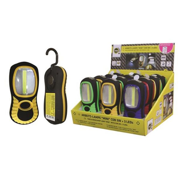 OPREMA ZA VOZILA FINISH LINE BATERIJSKA SVETILKA COB 3W Z MAGNETOM IN KLJUKO