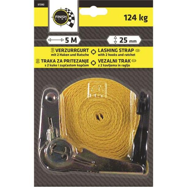 OPREMA ZA VOZILA FINISH LINE VEZALNI TRAK Z RAGLJO IN KAVLJEM 5M 124KG
