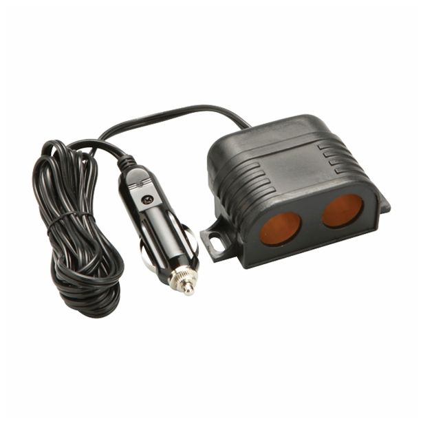 OPREMA ZA VOZILA UNITEC PLOŠČATA DVOJNA VTIČNICA S KABLOM 2M