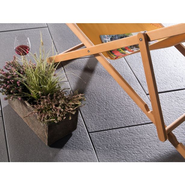 BETONSKA PLOŠČA ZOBEC OPTIMO IMPREGNIRANA 40X60X4.2 CM ČRNA