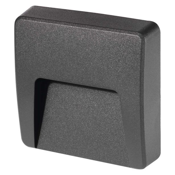 STENSKA VRTNA SVETILKA EMOS ORIENTACIJSKA 3W NW KVADRATNA, ANTRACIT