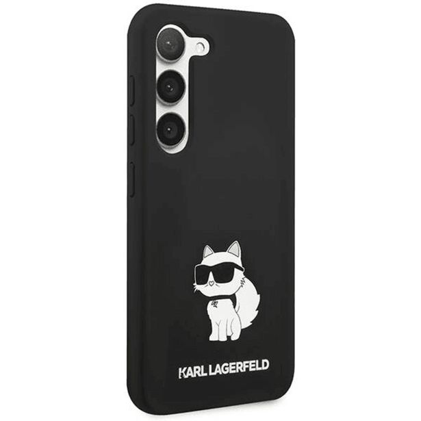 ORIGINALEN KARL LAGERFELD OVITEK GALAXY S24 PLUS 5G - IML NFT CHOUPETTE BODY - ČRN SILIKONSKA ZAŠČITA - KLHCS24MSNCHBCK