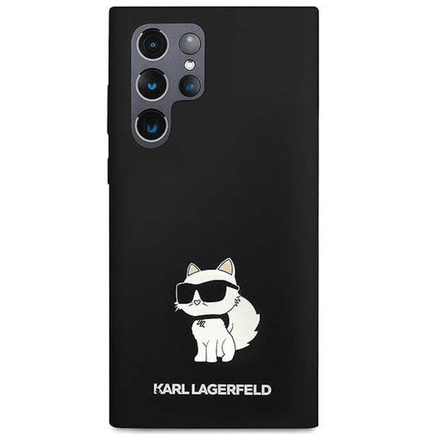 ORIGINALEN KARL LAGERFELD OVITEK  GALAXY S24 ULTRA 5G - IML NFT CHOUPETTE BODY - ČRN SILIKONSKA ZAŠČITA - KLHCS24LSNCHBCK
