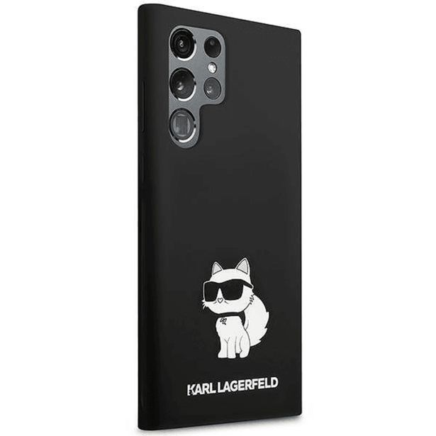 ORIGINALEN KARL LAGERFELD OVITEK  GALAXY S24 ULTRA 5G - IML NFT CHOUPETTE BODY - ČRN SILIKONSKA ZAŠČITA - KLHCS24LSNCHBCK