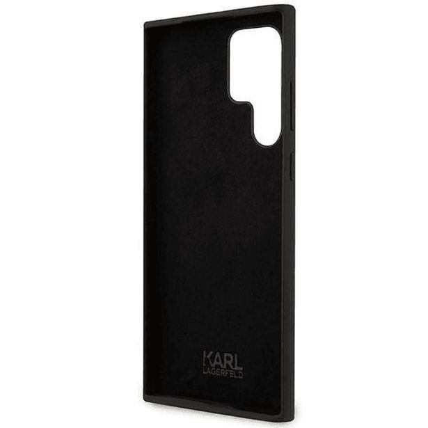 ORIGINALEN KARL LAGERFELD OVITEK  GALAXY S24 ULTRA 5G - IML NFT CHOUPETTE BODY - ČRN SILIKONSKA ZAŠČITA - KLHCS24LSNCHBCK