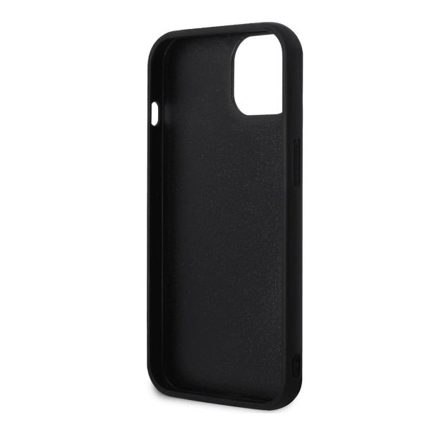 ORIGINALEN KARL LAGERFELD OVITEK IPHONE 15 PLUS 6.7 - FULL BODIES 3D -  ČRNA TRDA ZAŠČITA - KLHCP15M3DRKCNK