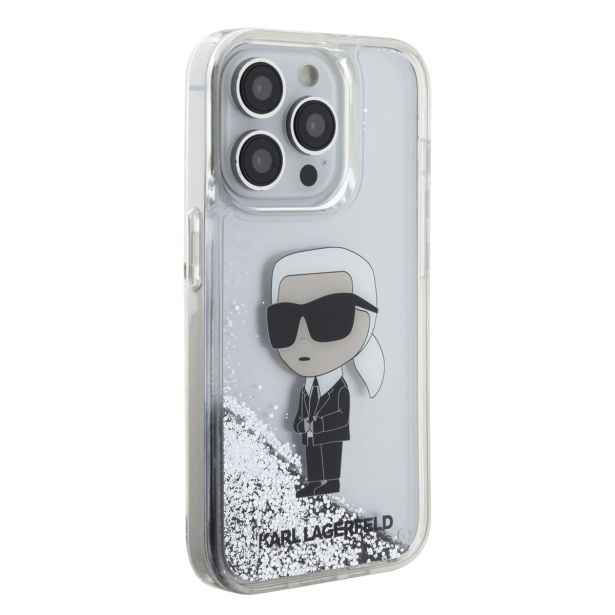 ORIGINALEN KARL LAGERFELD OVITEK IPHONE 15 PRO - NFT KARL BODY - PROZORNA TRDA ZAŠČITA Z BLEŠČICAMI - KLHCP15LLNKHCH