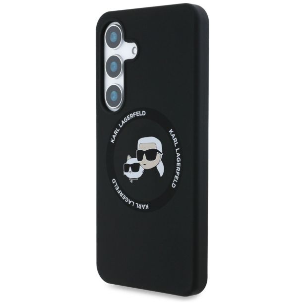 ORIGINALEN KARL LAGERFELD OVITEK MAGSAFE SAMSUNG GALAXY S25 PLUS 5G - HEADS - ČRN - KLHMS25MSKCHTCK