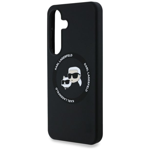 ORIGINALEN KARL LAGERFELD OVITEK MAGSAFE SAMSUNG GALAXY S25 PLUS 5G - HEADS - ČRN - KLHMS25MSKCHTCK