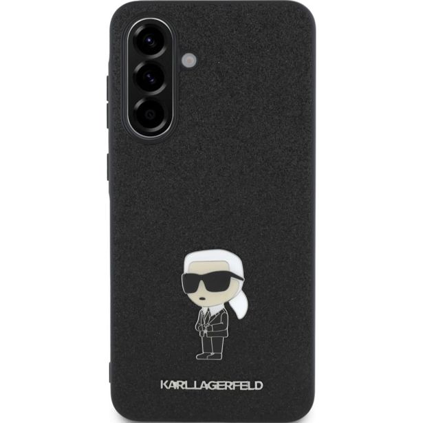 ORIGINALEN KARL LAGERFELD OVITEK SAMSUNG GALAXY A56 - GLITTER IML NFT ICONIC -  ČRN OVITEK Z BLEŠČICAMI- KLHCSA56GKNPSK