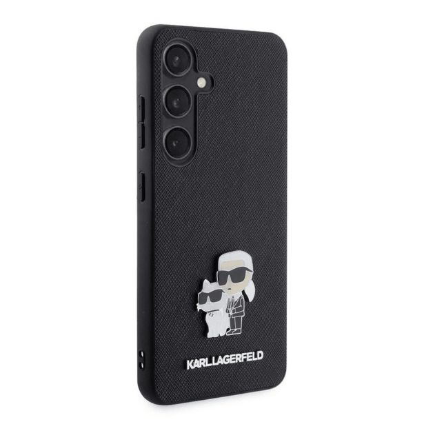 ORIGINALEN KARL LAGERFELD OVITEK SAMSUNG GALAXY S24 PLUS 5G - IML NFT FULL BODIES SAFFIANO - ČRNA ZAŠČITA - KLHCS24MPSAKCMPK