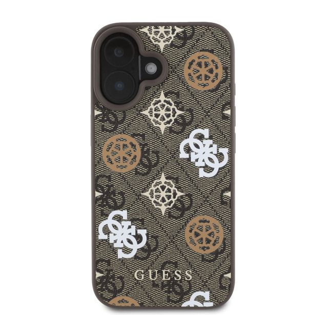 ORIGINALNI GUESS OVITEK GUHMP16SP4PWPW ZA IPHONE 16 - MAGSAFE - RJAVA