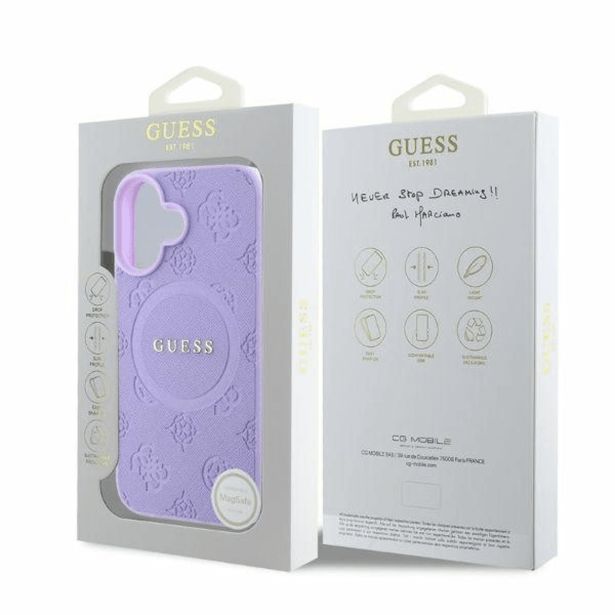 ORIGINALNI GUESS OVITEK GUHMP16SPSAPSMEU ZA IPHONE 16 - MAGSAFE - SAFFIANO  - VIJOLA