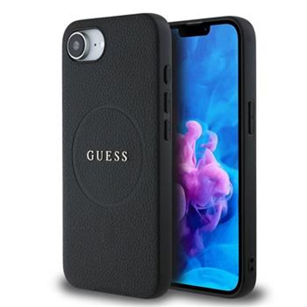 ORIGINALNI GUESS OVITEK GUHMPSE4PGHSMMK ZA IPHONE 16E - MAGSAFE - GRAINED - ČRN