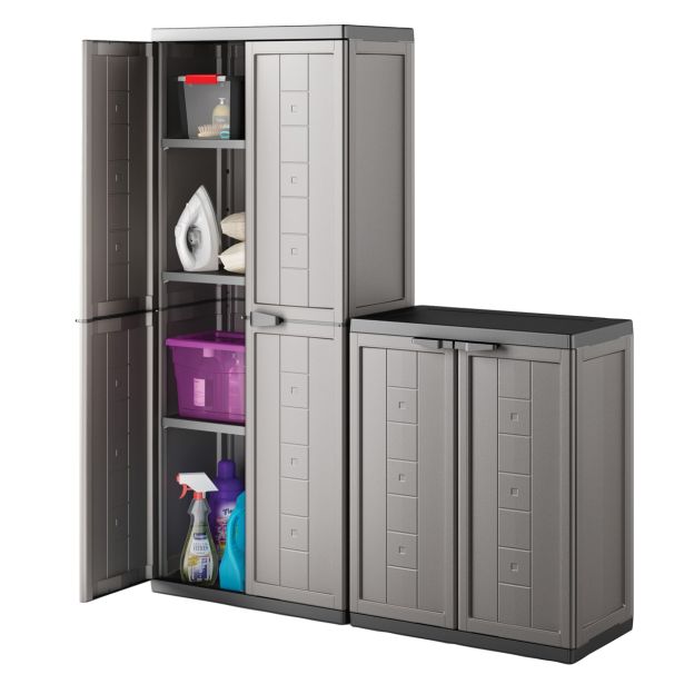 ORODNA OMARA-KRILNA VRATA KETER PVC, 1 POLICA 15KG/POLICO 68X85X39CM