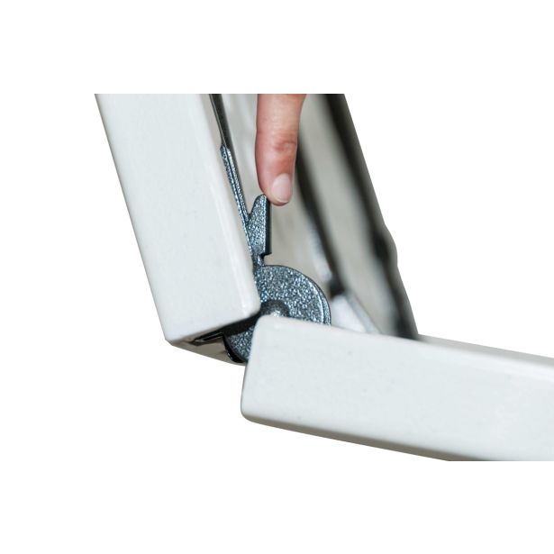 KOVINSKA MIZA NEWSTORM OSKAR 180 CM, BELA