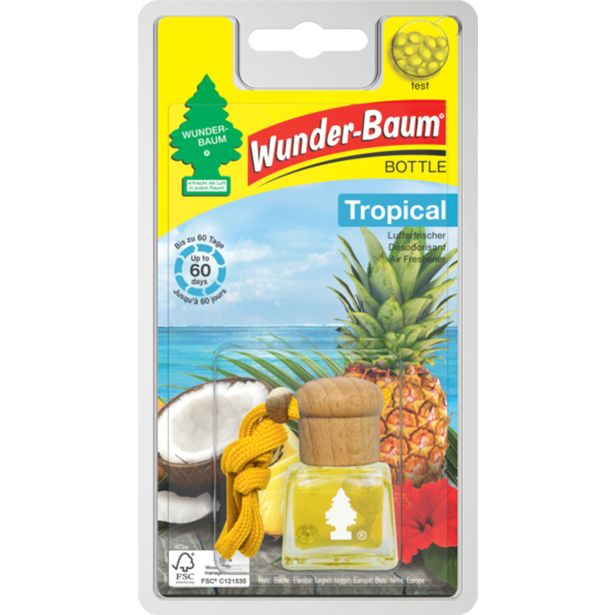 OSVEŽILEC ZRAKA WUNDER BAUM V STEKLENIČKI TROPICAL 4.5 ML
