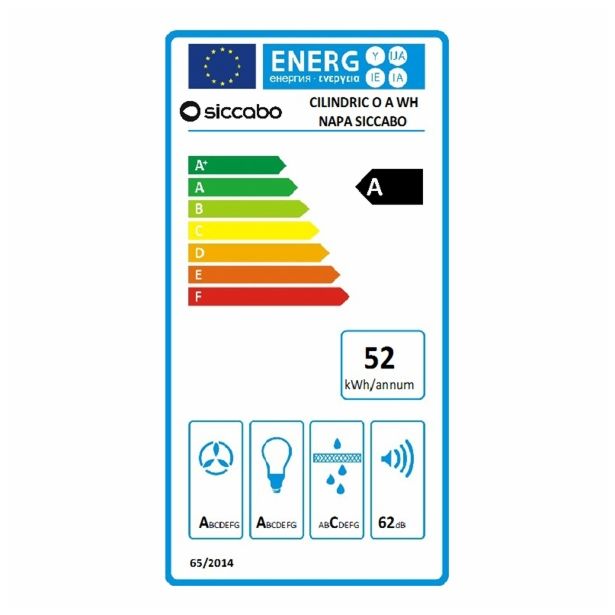 OTOČNA KUHINJSKA NAPA SICCABO CILINDRIC O EVO A WH