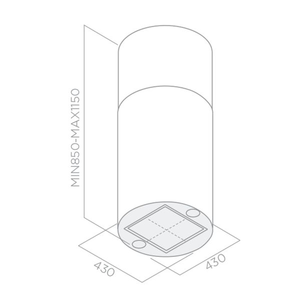 OTOČNA KUHINJSKA NAPA TURBOAIR MONTENAPOLEONE