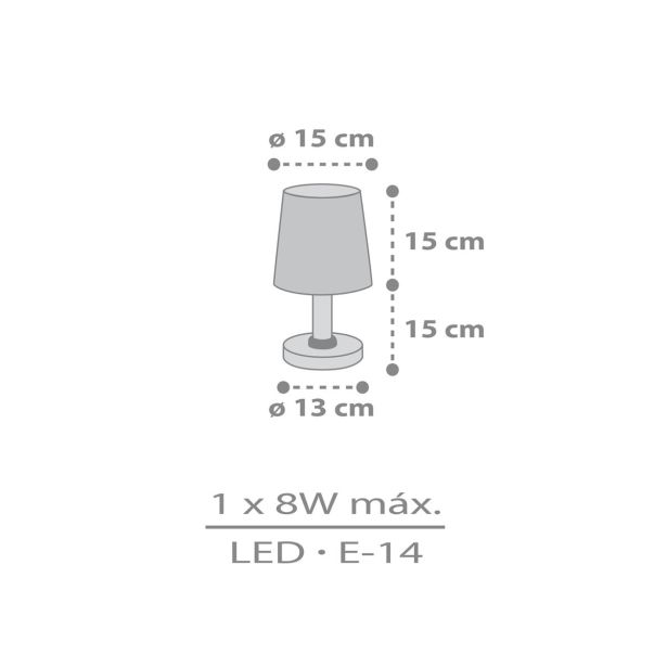 OTROŠKO SVETILO DALBER NAMIZNO ZVEZDICE BELA