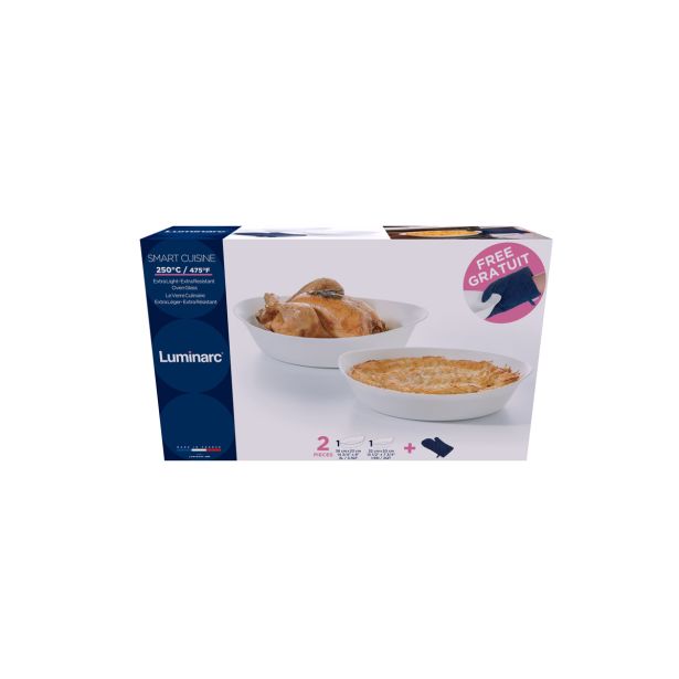 PEKAČ / MODEL ZA PEKO LUMINARC OVALNI SET 2/1 32X20 CM IN 38X23 CM