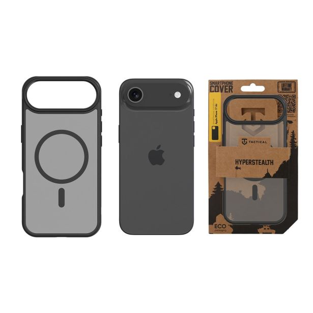 TACTICAL ASPHALT MAGFORCE SILIKONSKI OVITEK ZA IPHONE 17 AIR - PROZORNO ČRN