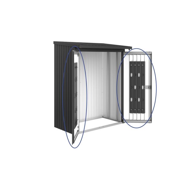 PAKET VRAT ZA REGAL ZA DRVA BIOHORT WOODSTOCK 138X175.5X150 CM