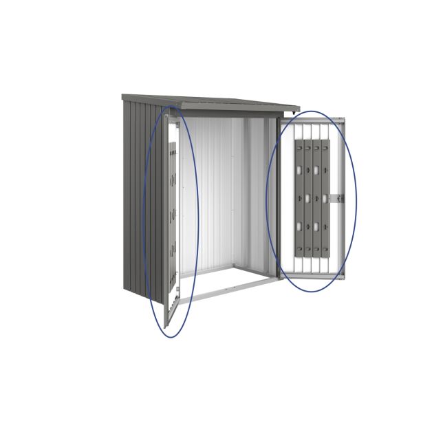 PAKET VRAT ZA REGAL ZA DRVA BIOHORT WOODSTOCK V150, 138X172,5 CM