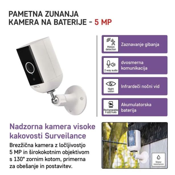 PAMETNA KAMERA EMOS SNAP VRTLJIVA IP-210 Z WIFI